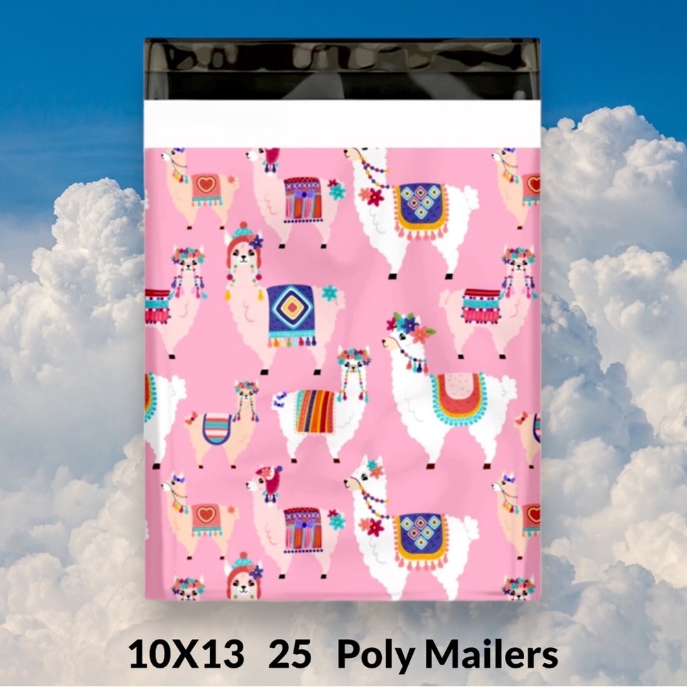 ( Quantity 25 10x13 ) Llamas llama Poly Mailers Bags Shipping Envelopes - Picture 2 of 3